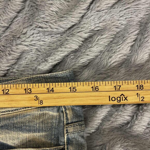 Sneak Peek Jeans Women 7 Boyfriend Distressed Ripped Light Wash Cuffed Denim - Picture 8 of 10